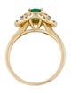 Ring 14K Emerald & Diamond Cocktail Ring