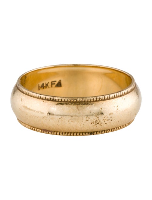 Ring 14K Etched Edge Band