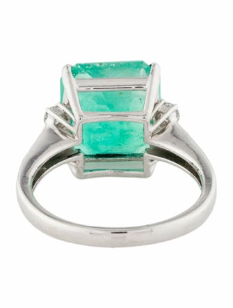 Ring Platinum 5.02ct Colombian Emerald & Diamond Cocktail Ring