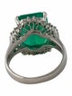 Ring Platinum 5.65ct Colombian Emerald & Diamond Cocktail Ring