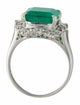 Ring Platinum 5.65ct Colombian Emerald & Diamond Cocktail Ring