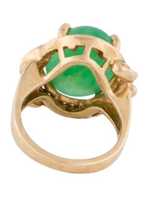 Ring 14K 7.52ctw Dyed Nephrite Cocktail Ring