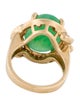 Ring 14K 7.52ctw Dyed Nephrite Cocktail Ring