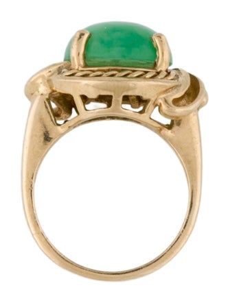 Ring 14K 7.52ctw Dyed Nephrite Cocktail Ring