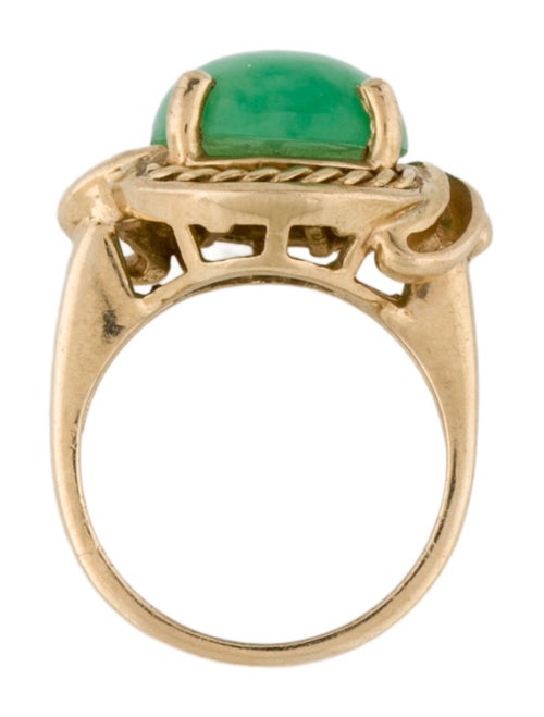 Ring 14K 7.52ctw Dyed Nephrite Cocktail Ring