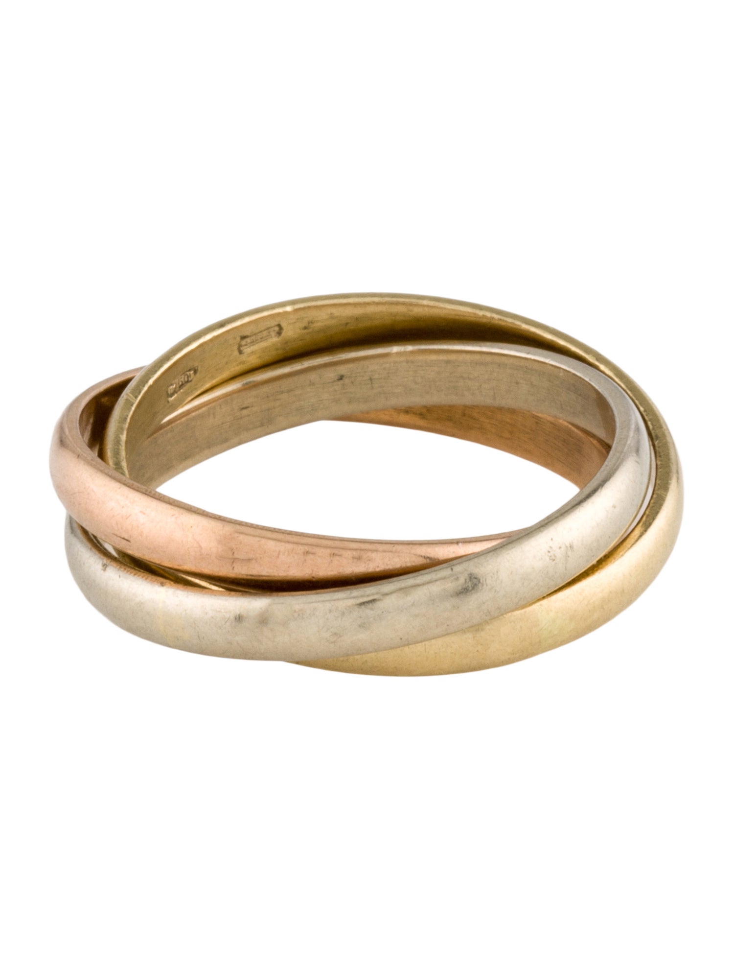 Ring 18K Tri-Tone Rolling Band