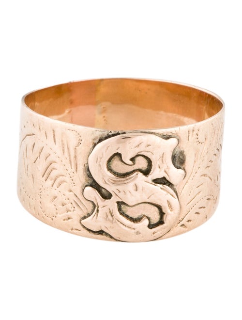 Ring 10K Initial 'S' Ring