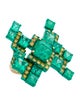 Ring Austy Lee 18K 7.50ctw Emerald & Diamond Geometric Ring