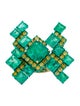 Ring Austy Lee 18K 7.50ctw Emerald & Diamond Geometric Ring