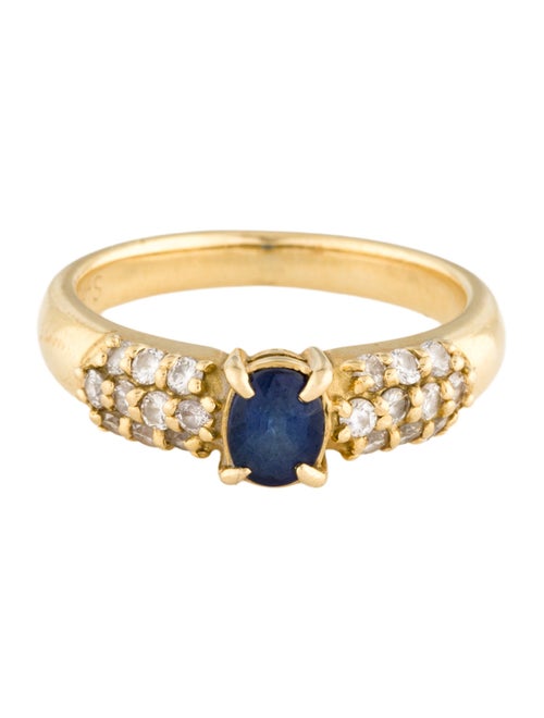 Ring 18K Sapphire & Diamond Cocktail Ring