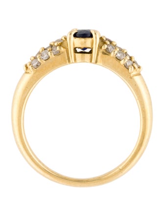 Ring 18K Sapphire & Diamond Cocktail Ring