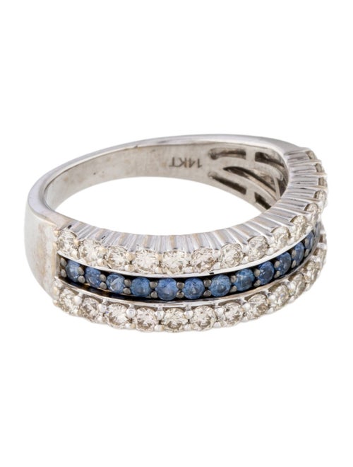 Ring 14K Sapphire & Diamond Band