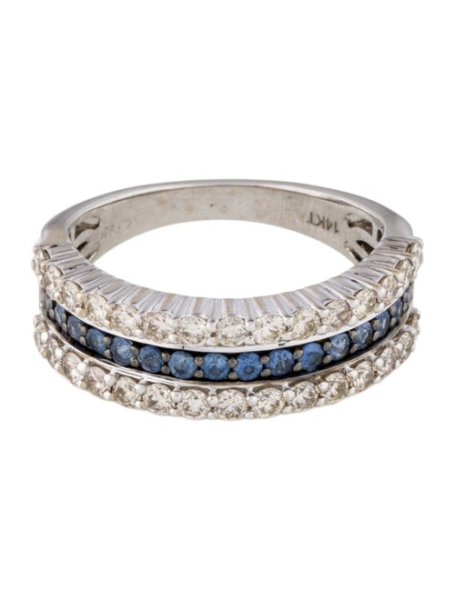 Ring 14K Sapphire & Diamond Band