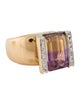 Ring 14K Ametrine & Diamond Cocktail Ring