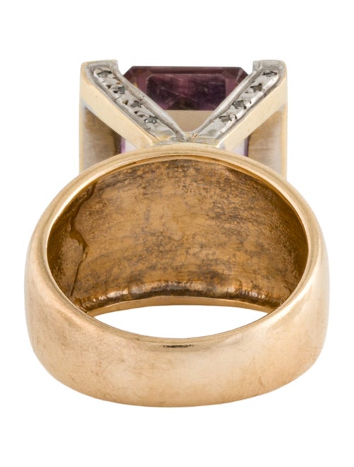 Ring 14K Ametrine & Diamond Cocktail Ring