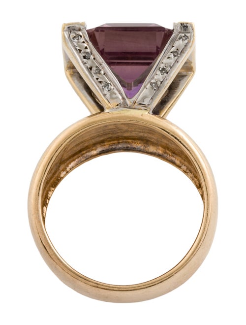 Ring 14K Ametrine & Diamond Cocktail Ring