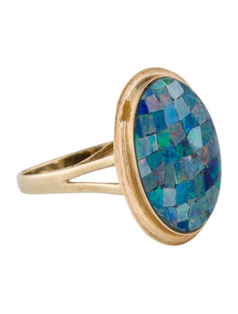 Ring 14K Resin Cocktail Ring