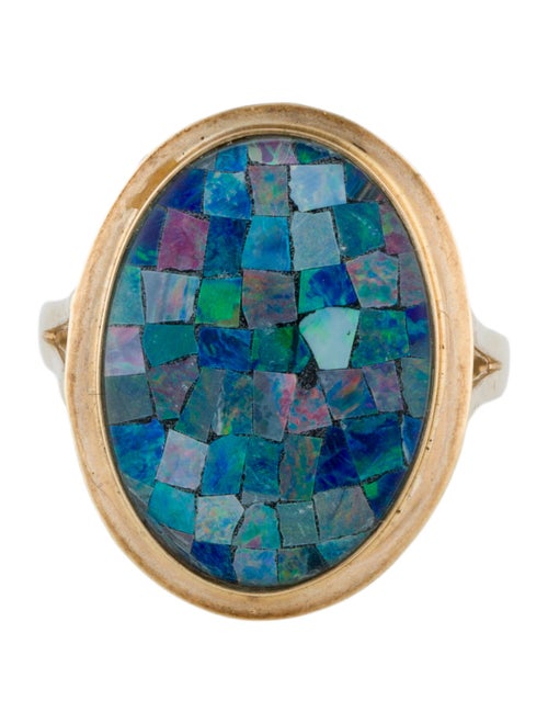 Ring 14K Resin Cocktail Ring