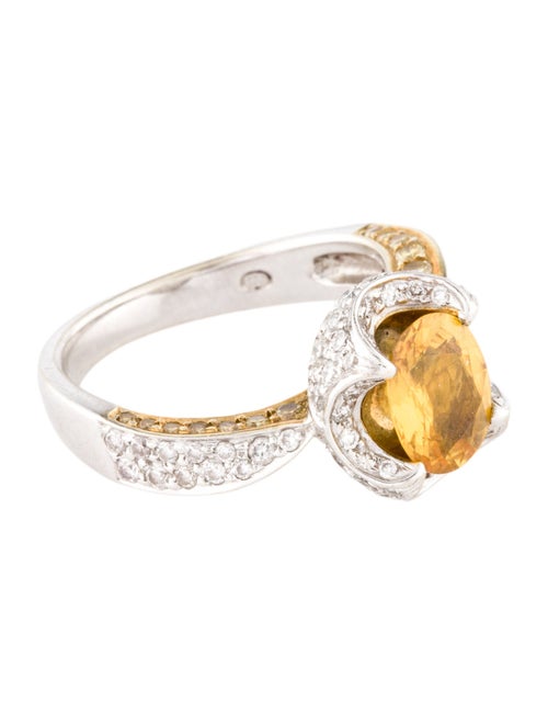 Ring 18K Sapphire & Diamond Cocktail Ring