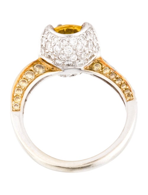 Ring 18K Sapphire & Diamond Cocktail Ring