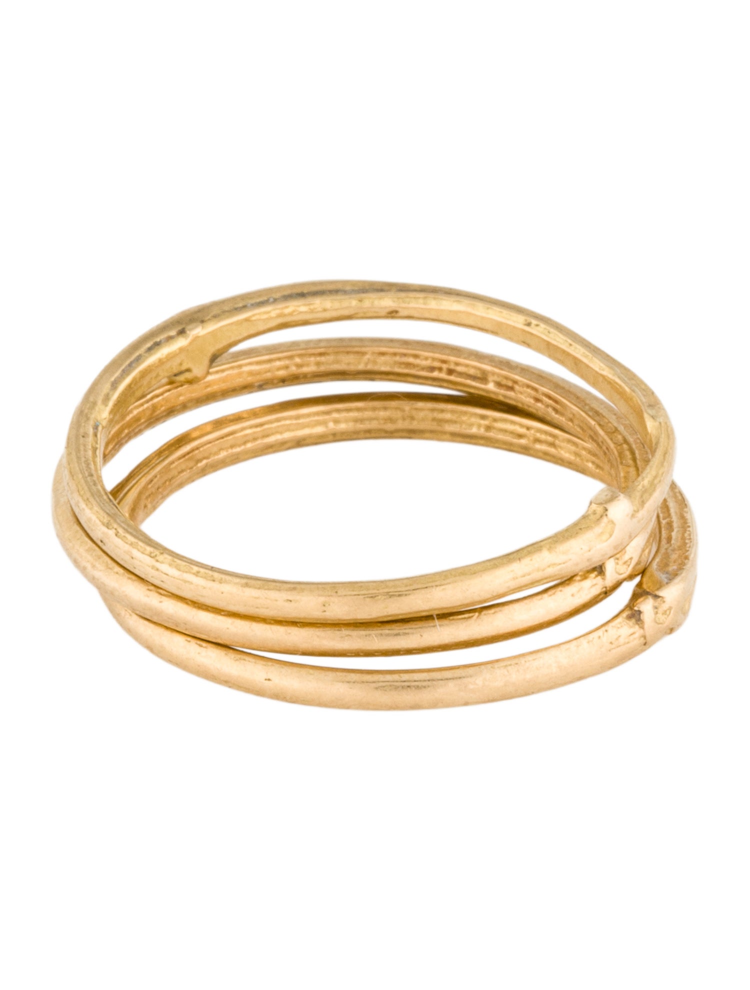 Ring 18K Textured Stacking Band Set