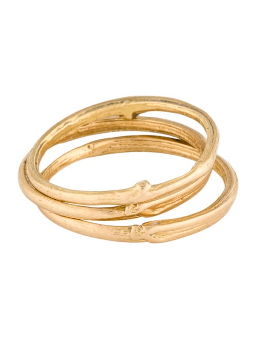 Ring 18K Textured Stacking Ring Band Set