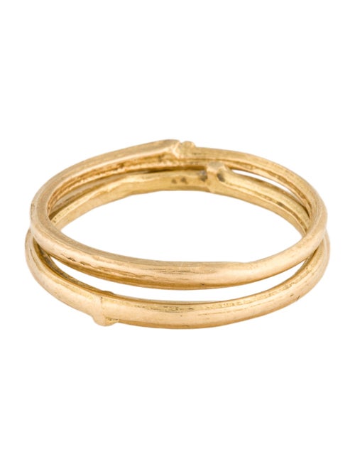 Ring 18K Textured Stacking Ring Band Set