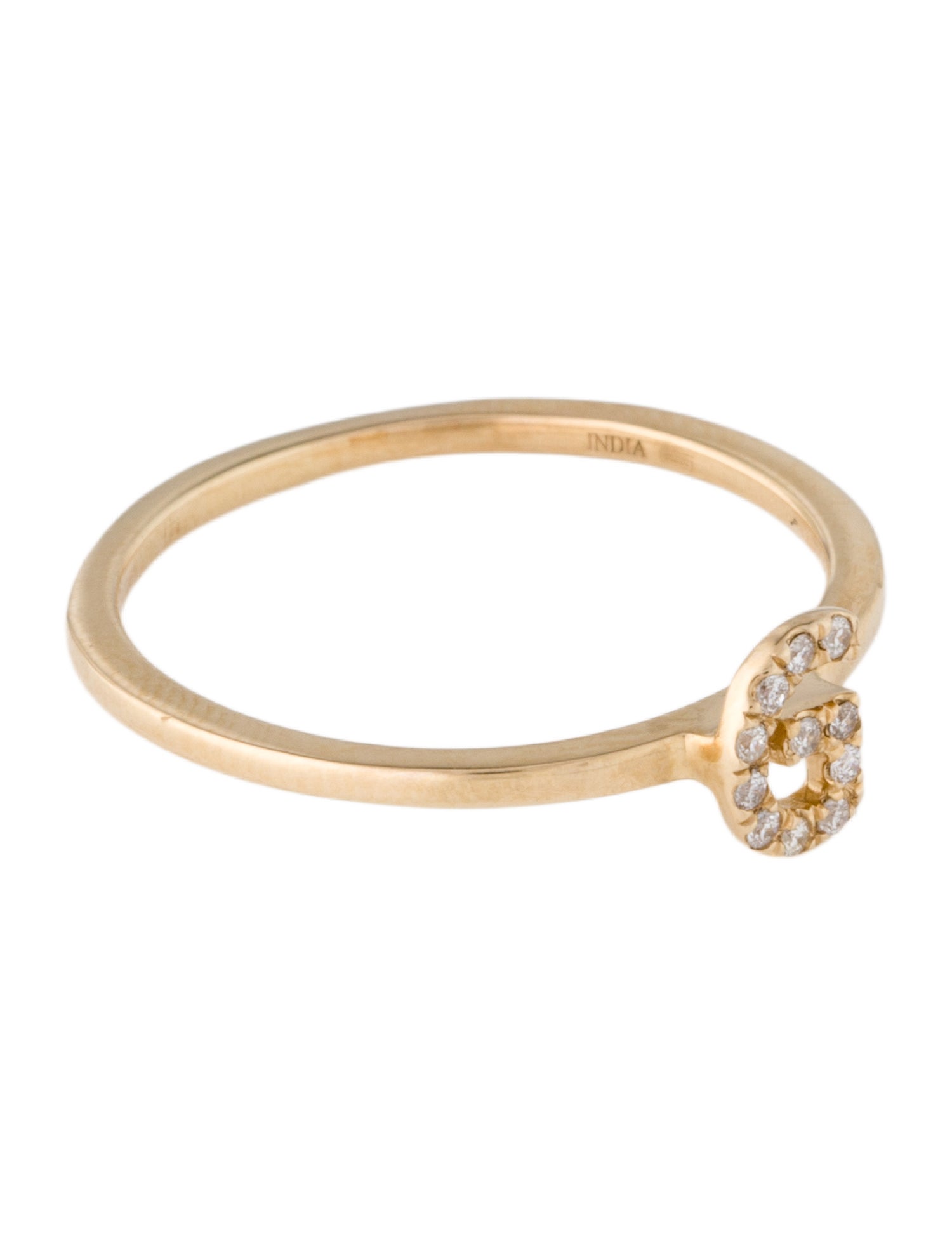 Ring 14K Diamond 'G' Band