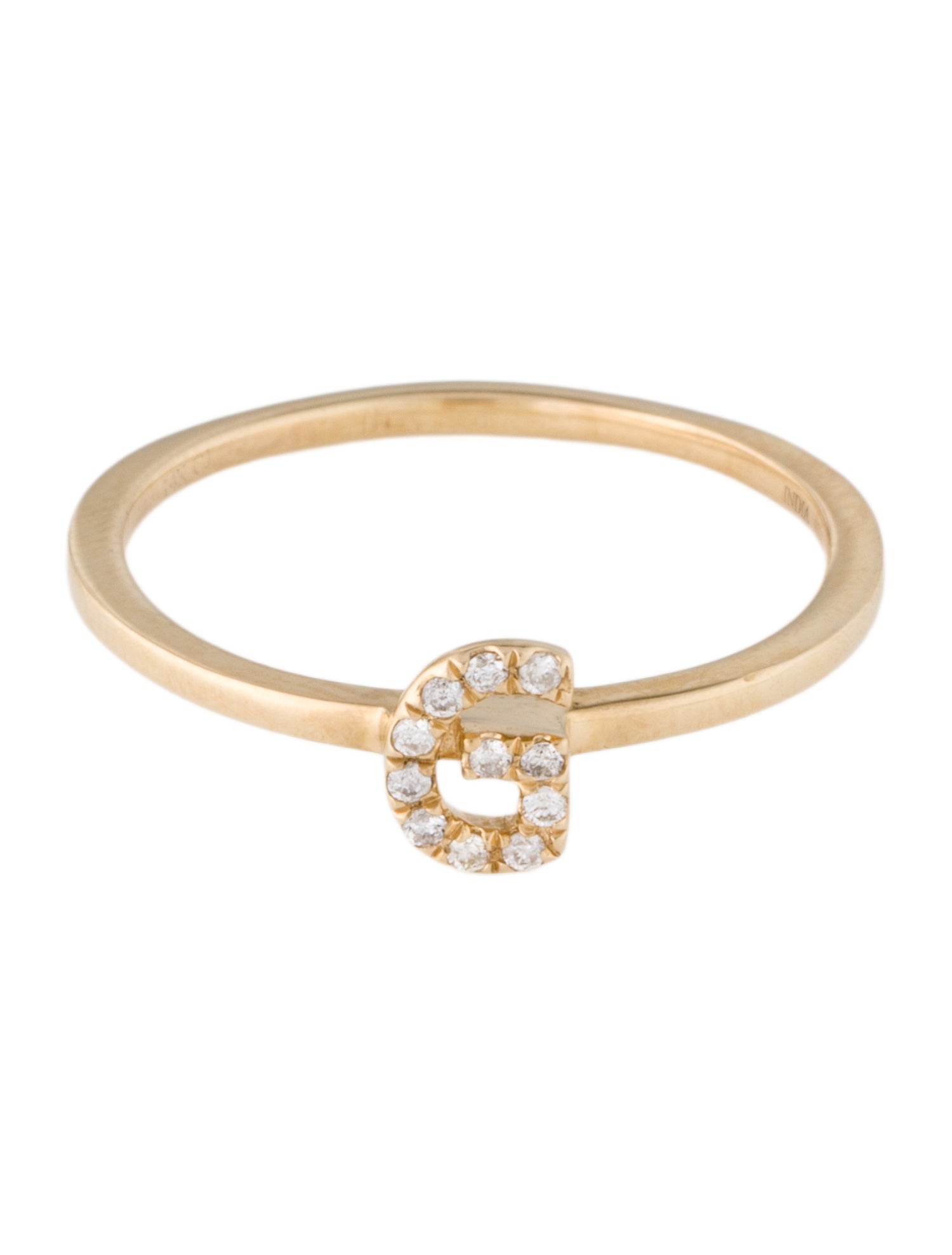 Ring 14K Diamond 'G' Band