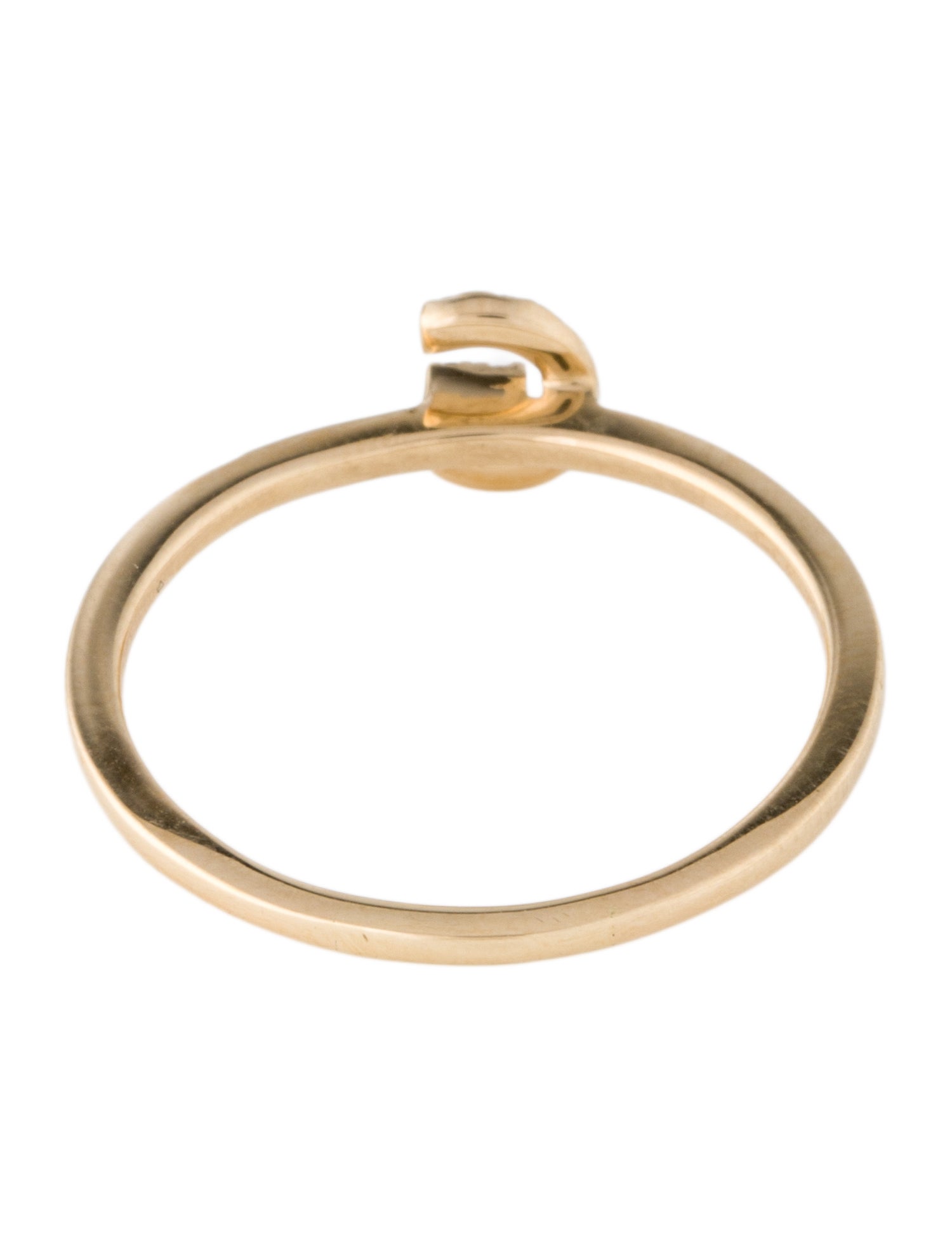 Ring 14K Diamond 'G' Band