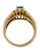 Ring 18K Emerald & Diamond Cocktail Ring