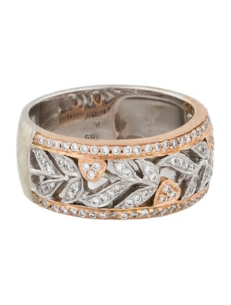 Ring 14K Diamond Cutout Band