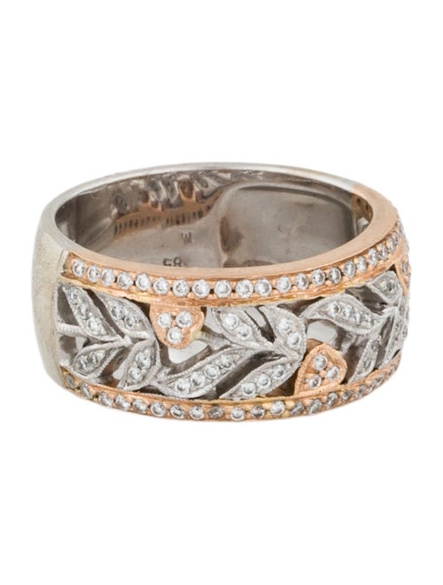 Ring 14K Diamond Cutout Band