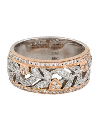 Ring 14K Diamond Cutout Band