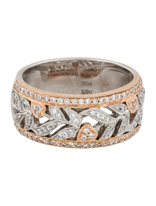 Ring 14K Diamond Cutout Band