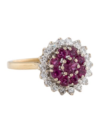 Ring 18K Ruby & Diamond Cocktail Ring