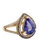 Ring 14K 3.47ct Tanzanite & Diamond Cocktail Ring