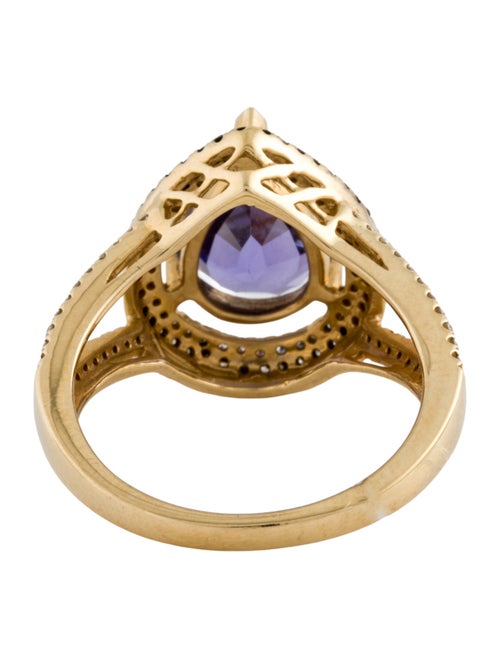 Ring 14K 3.47ct Tanzanite & Diamond Cocktail Ring