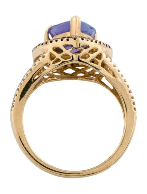Ring 14K 3.47ct Tanzanite & Diamond Cocktail Ring