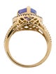 Ring 14K 3.47ct Tanzanite & Diamond Cocktail Ring