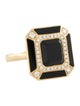 Ring 18K Onyx & Diamond Cocktail Ring