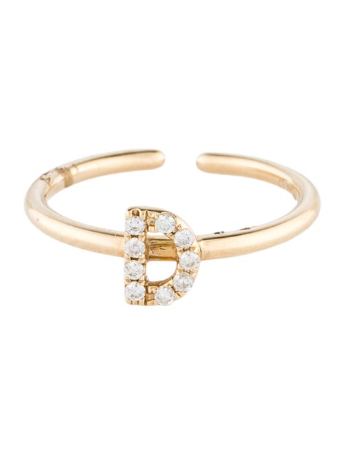 Ring 14K Diamond Letter 'D' Ring