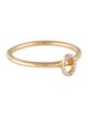 Ring 14K Diamond Initial 'O' Ring