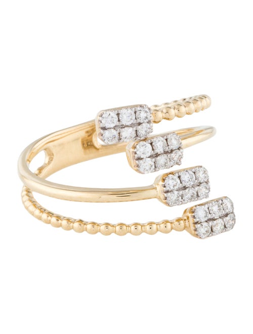 Ring 14K Diamond Bypass Cocktail Ring