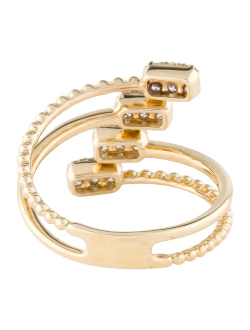 Ring 14K Diamond Bypass Cocktail Ring
