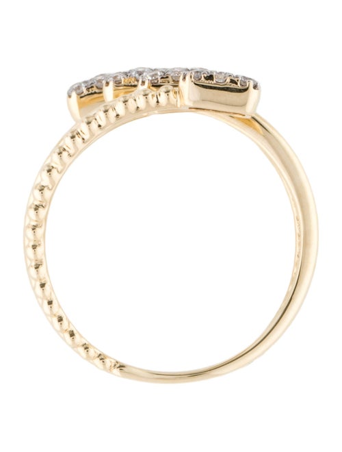 Ring 14K Diamond Bypass Cocktail Ring