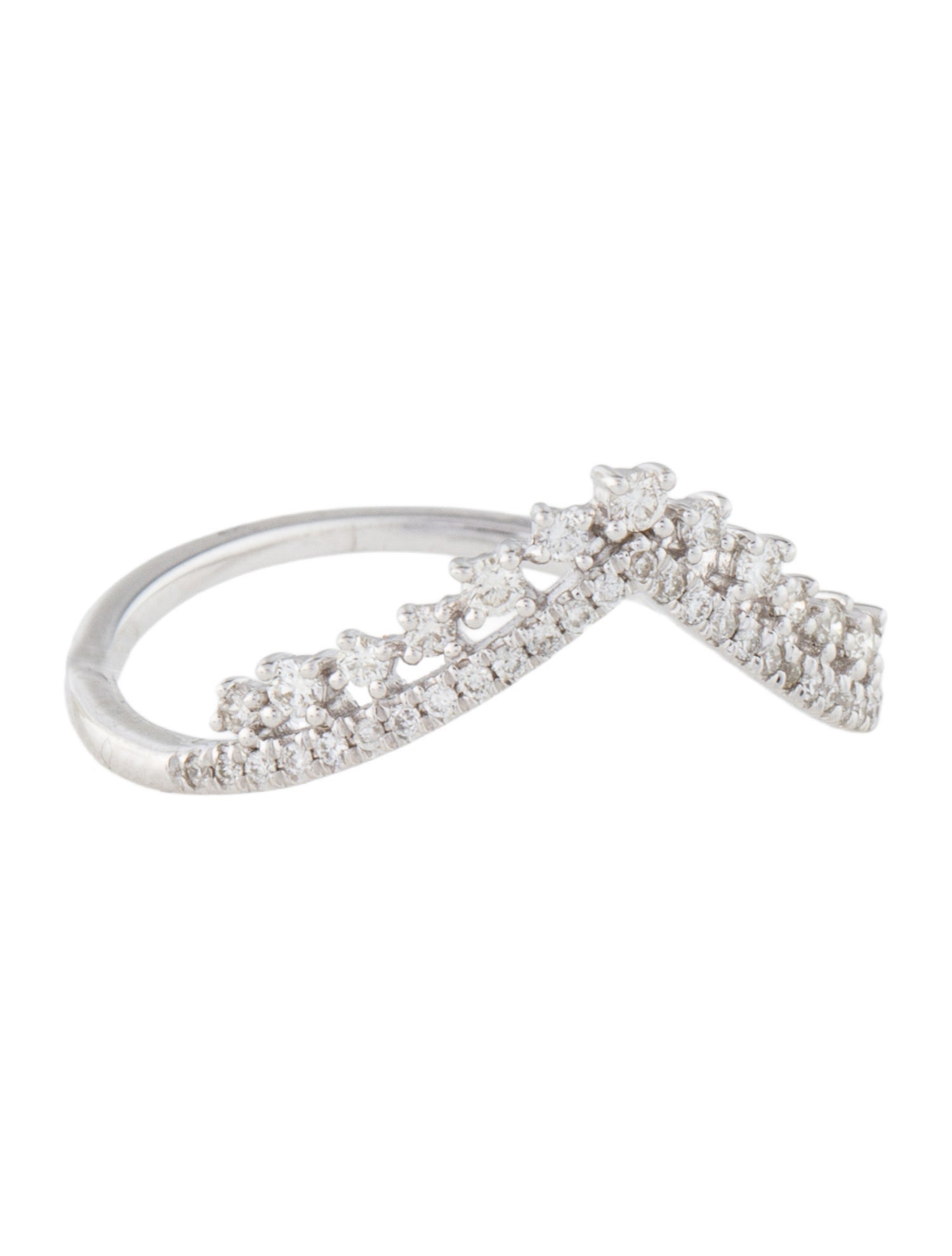 Ring 14K Diamond Wishbone Band