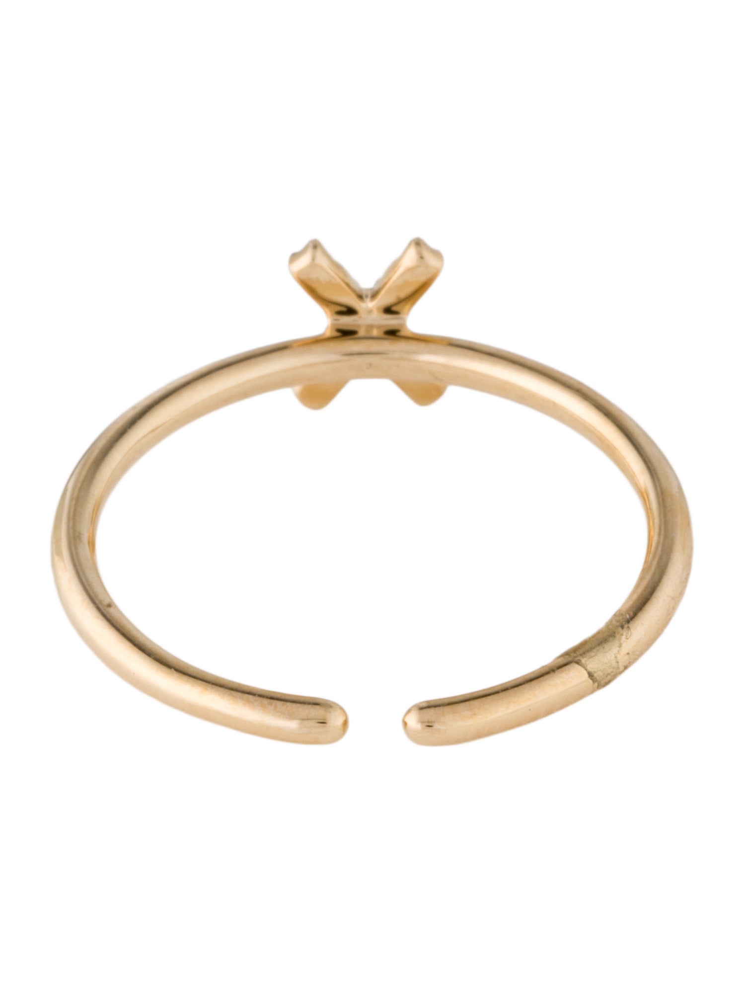 Ring 14K Diamond 'X' Cocktail Ring