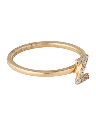 Ring 14K Diamond 'Z' Cocktail Ring