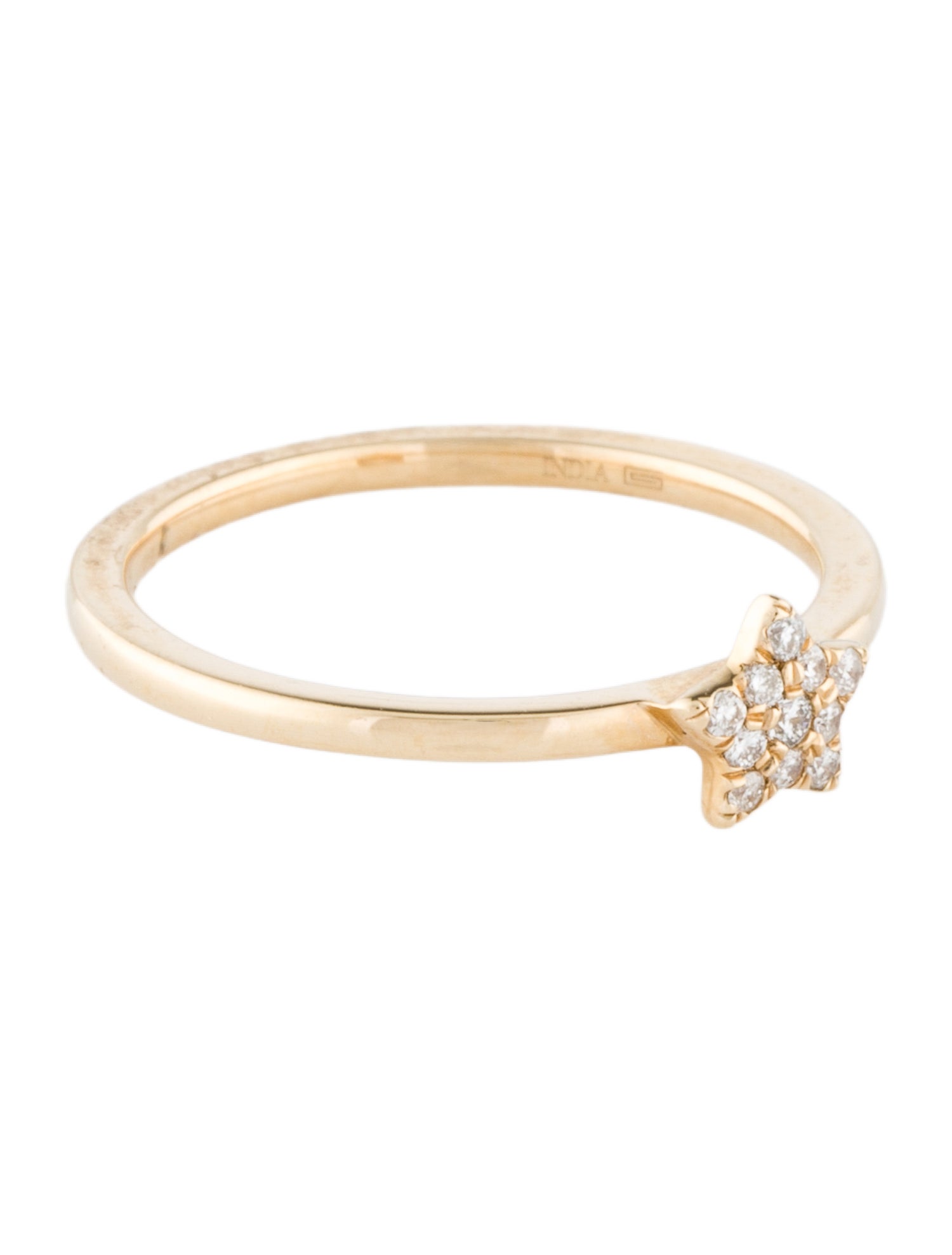 Ring 14K Diamond Star Band